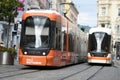 Tram in the Landstrasse in Linz, Austria, Europe